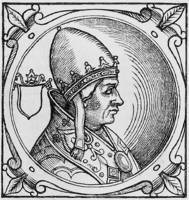Александр III, папа Римский. Гравюра (Sacchi P. Vitis pontificum. 1626)