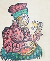 Арий. Раскрашенная гравюра (Schedel H. Liber chronicarum. 1493)