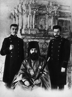 Ректор МДА Арсений (Стадницкий), еп. Волоколамский, и профессор МДА А. П. Соколов (справа)
