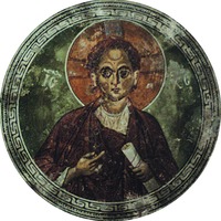 Спас Эммануил. Роспись купола юж. придела собора в Велюсе XII в.