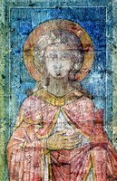 Иисус Христос с Водой жизни. Роспись кафедрального собора в Брауншвейге. XIII в.