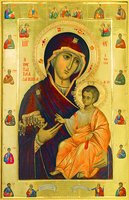 Иверская икона Божией Матери. 1995 г. Иконописец иером. Лука (Иверская часовня, Москва)