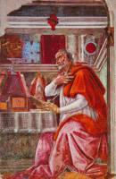 Сандро Боттичелли. Св. Августин. 1480 г. Алтарная фреска в ц. Оньисанти (Уффици. Флоренция)